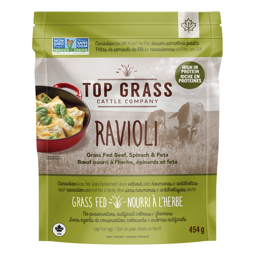 Grass Fed Beef, Feta & Spinach Ravioli